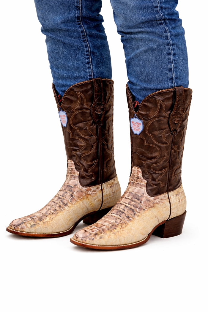 Wild West Natural Genuine Crocodile ~ World Best Alligator ~ Gator Skin Western Cowboy Dress Cowboy Boot Cheap Priced For Sale Online (EE)