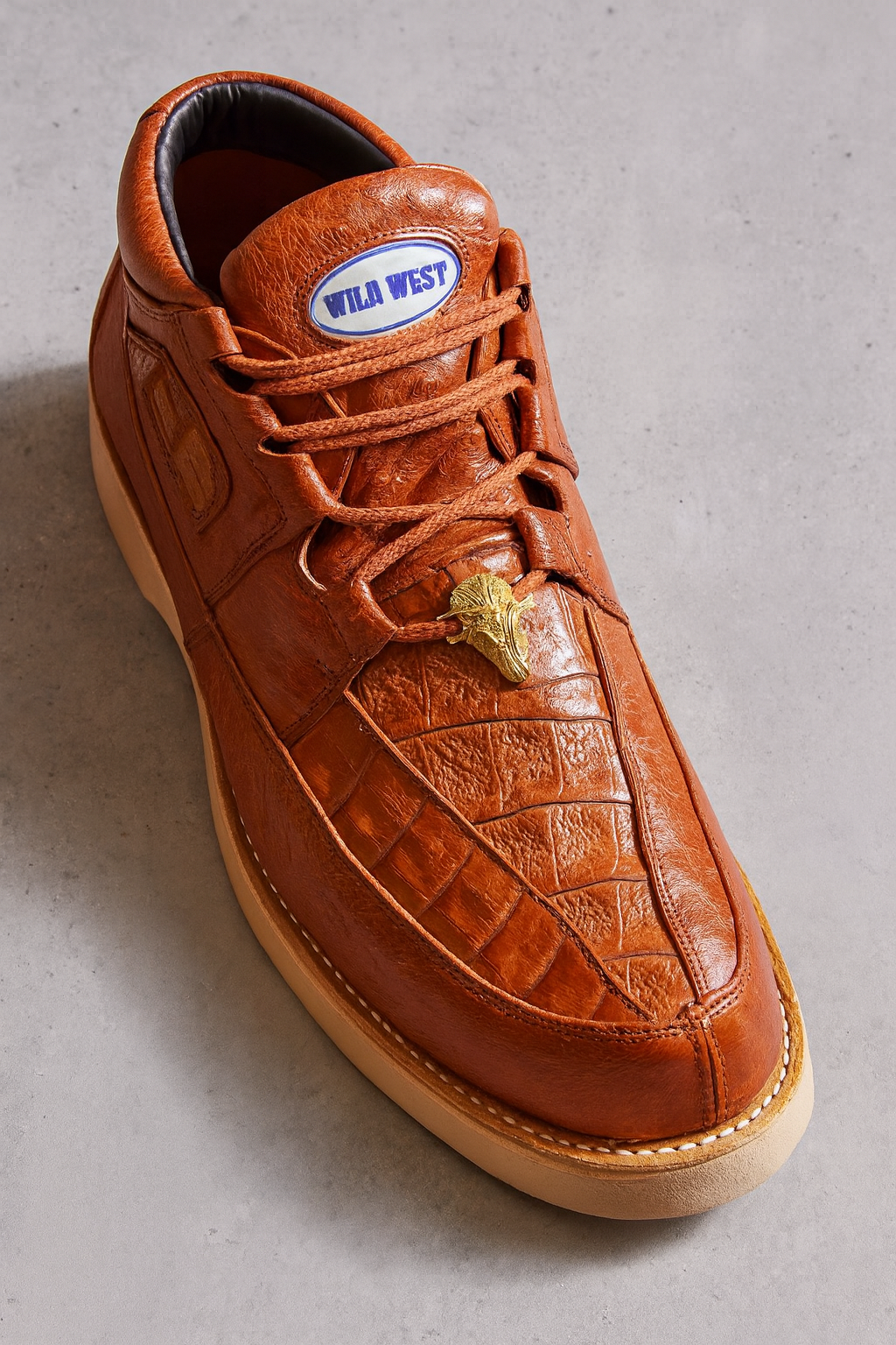 Wild West Caiman & Ostrich Skin Shoes by Los Altos