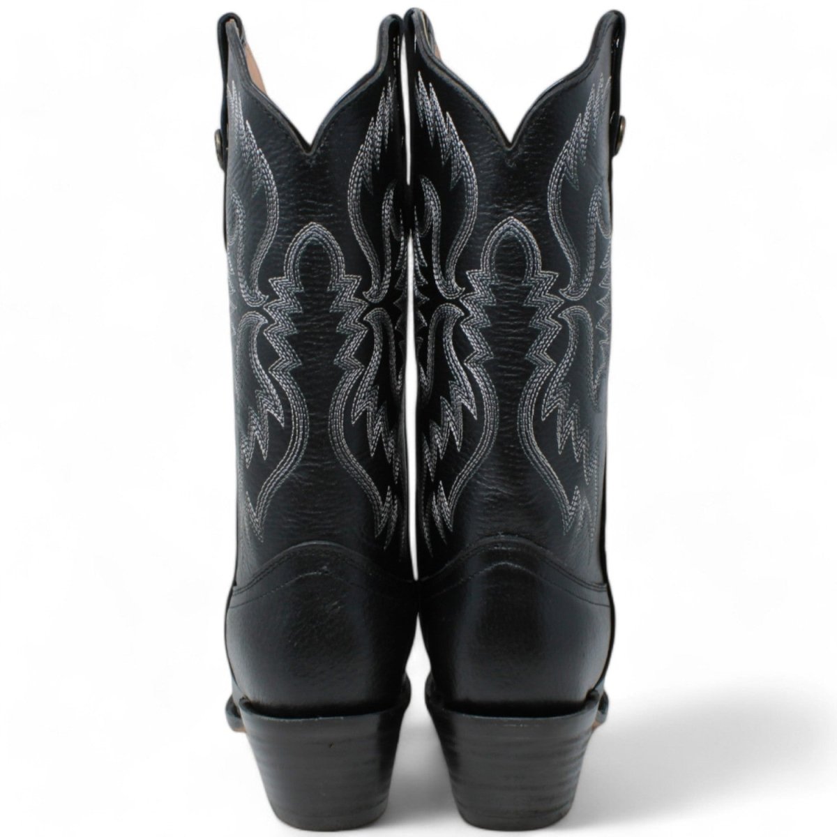 Women's Snip Toe Leather Boots Black