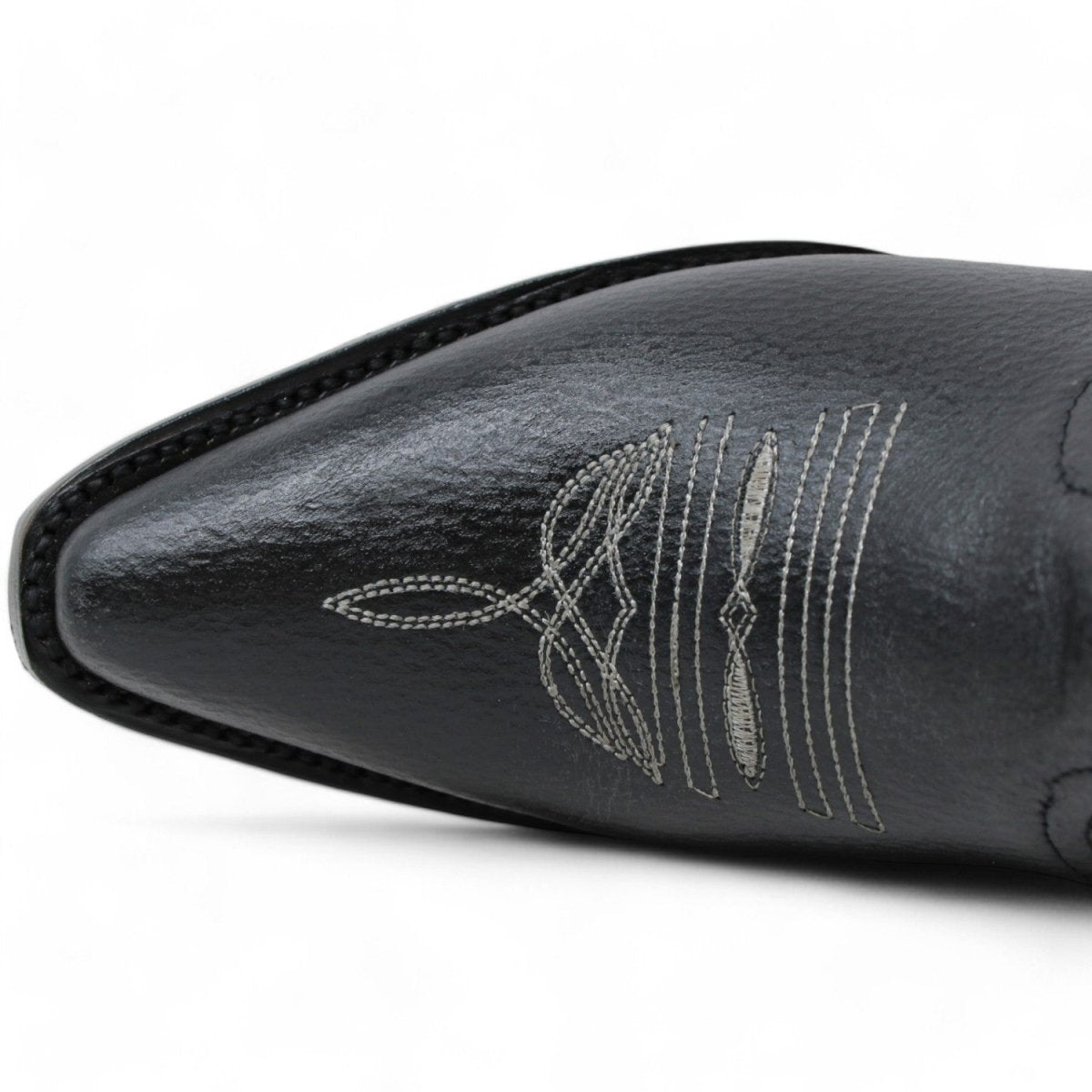 Women's Snip Toe Leather Boots Black