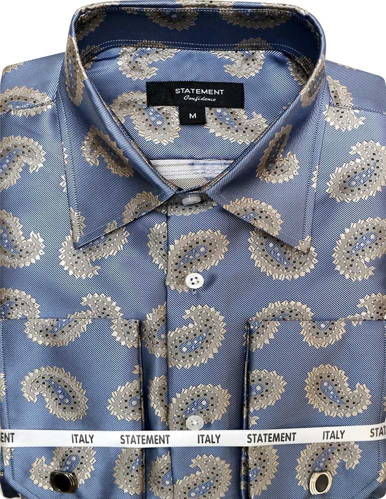 Men's Patterned Woven Dress Shirt by Statement