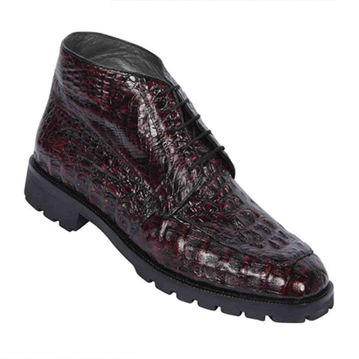 Zapato Botín Piel Caiman Lomo Cherry LAB-ZA2060218