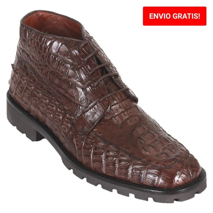 Caiman Hornback Leather Ankle Boot for Men