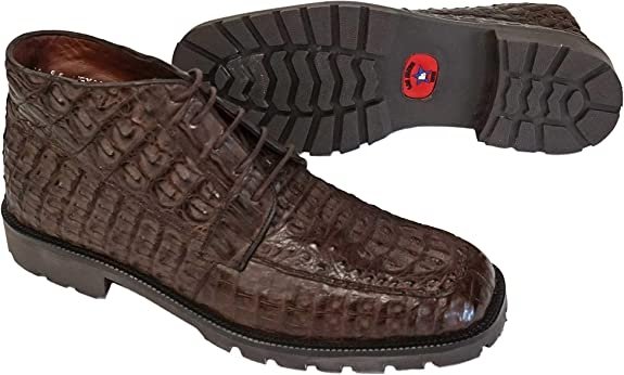 Caiman Hornback Leather Ankle Boot for Men