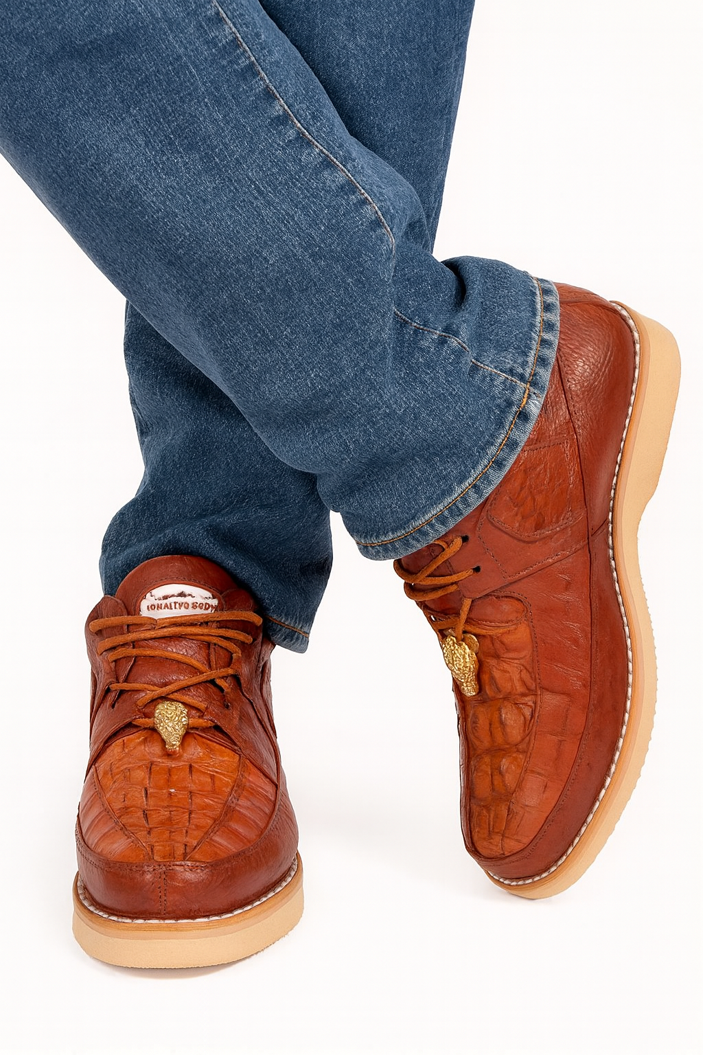 Zapato Caiman y Avestruz Panza LAB-ZA052803