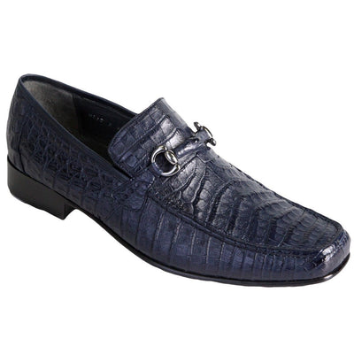 Zapato de Vestir Piel Caimán Panza Azul Mezclilla
