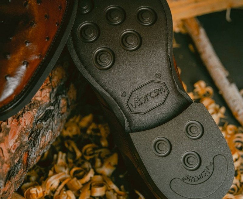 Zelli Marco Brown Chukka Boots in Genuine Ostrich Quill Leather