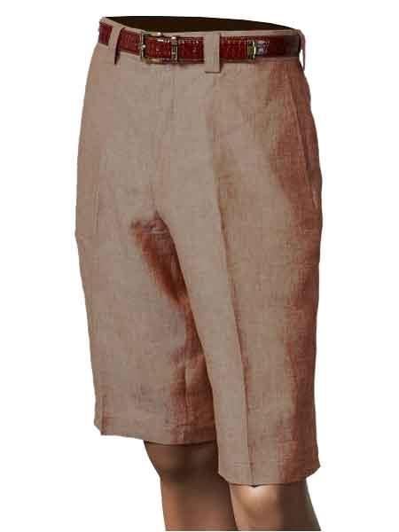 Inserch clothing line /Merc Copper Linen Flat Front Shorts