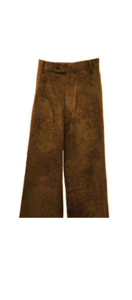 Flat Front Corduroy Brown Pants Slacks