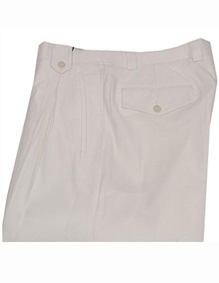 Tiglio Italian Style 1 Wool Pure Off White Wide Leg Dress Pant