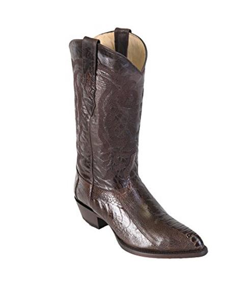  Brown King Eel Skin J-Toe Dress Cowboy Los Altos Boots Cheap Priced For Sale Online With Sandle Vamp
