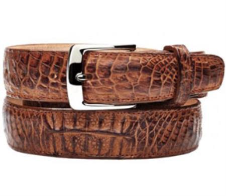 Belvedere Suprimo Genuine crocodile skin Antique Saddle Belt