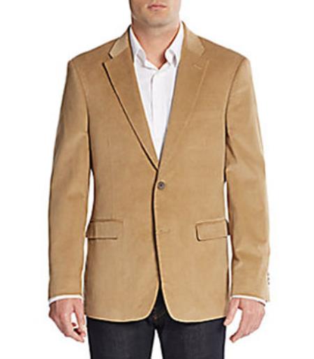 Classic Corduroy Blazer Narrow Wales Khaki Beige Camel