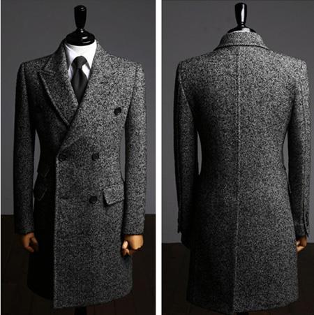 Double Breasted Long length Cashmere overcoats for men for