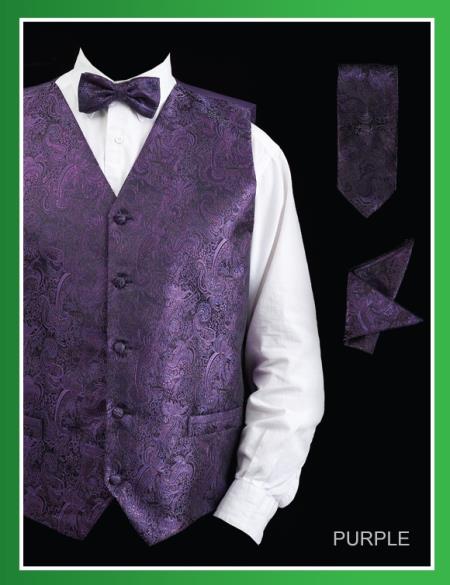 Button Purple Vest
