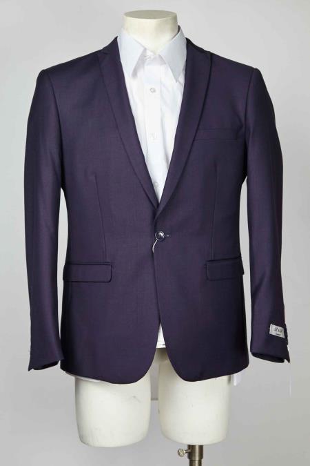  Navy Peak Collared One Button  Best Cheap Blazer For Affordable Cheap Priced Unique Fancy For Men Available Big Sizes on sale Men Affordable Sport Coats Sale Jacket With Centre Vent