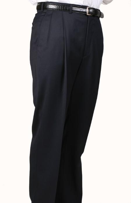  Navy SomersetDouble- Pleated creased Slaks / Dress Pants Trouser 