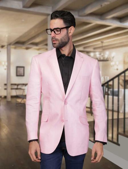 Summer Light Weight Sportcoat Jacket Pink