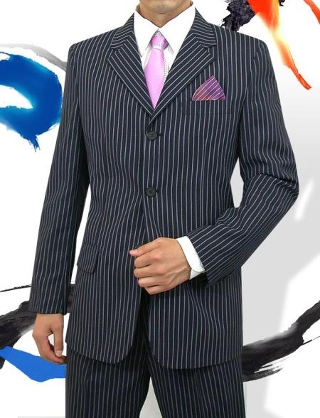  Mens Three Button Gray Suit