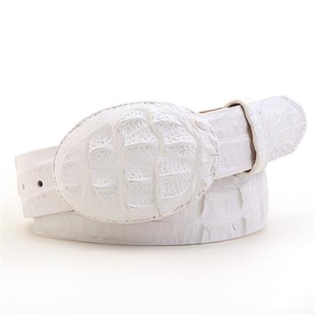 Authentic Genuine Real White Caiman skin Belt