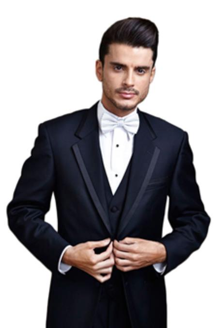  Midnight navy blue colored Edge Two Button Tuxedo 