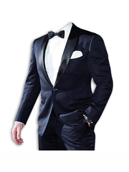 Daniel Craig Suit Dark Navy 1 Button Shawl Lapel James Bond Suit