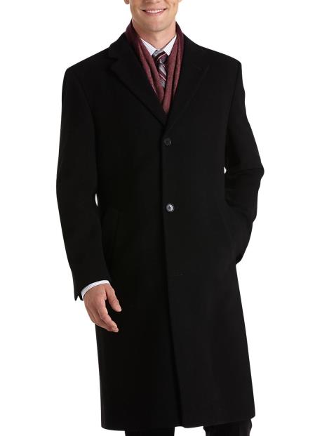 Black Topcoat Wool Cashmere Blend Columbia Overcoat