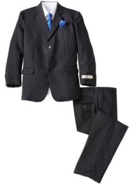  2 Button Black kids suits available in little boys 3 three piece suit Boys Husky Suit