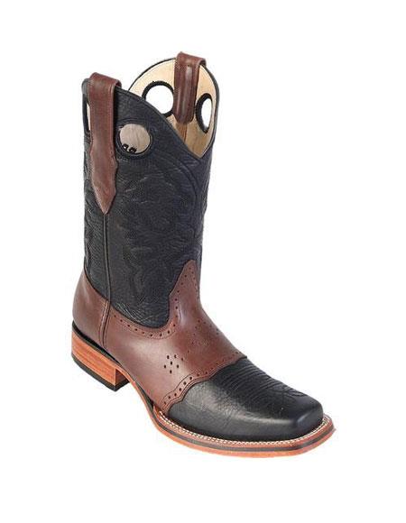  Square Toe Black & Formal Shoes For Men Brown Handmade Dress Cowboy Los Altos Boots Cheap Priced For Sale Online With Saddle Rubber Sole
