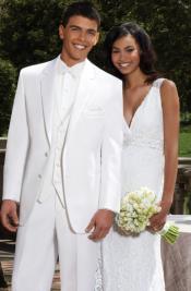  Fit White Quinceanera Suits