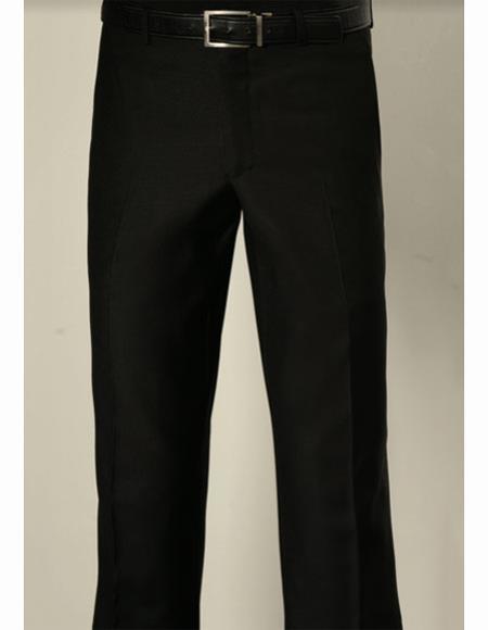 Tiglio Dark Brown Modern Fit Super 150'S Wool Flat Front Pant