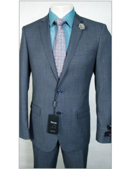 Tiglio Blue Birdseye 2 Button Slim Fit Dress Wool Suit