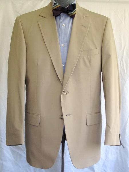 Two buttons Single Breasted Wool fabric Suit Tan