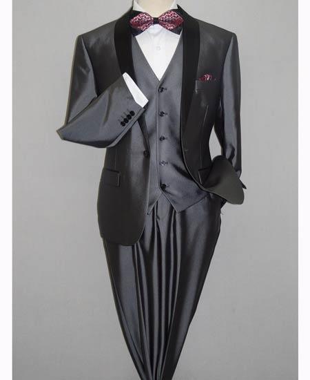  Two Toned Prom ~ Wedding Groomsmen Tuxedo / Graduation Homecoming Outfits Shawl Inexpensive Extra Slim Fit Suit