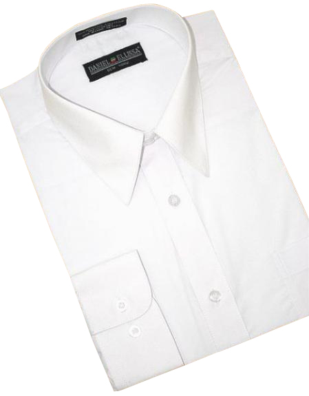 White Cotton Blend Dress Cheap Fashion Clearance Shirt Sale Online For Men With Convertible Cuffs 