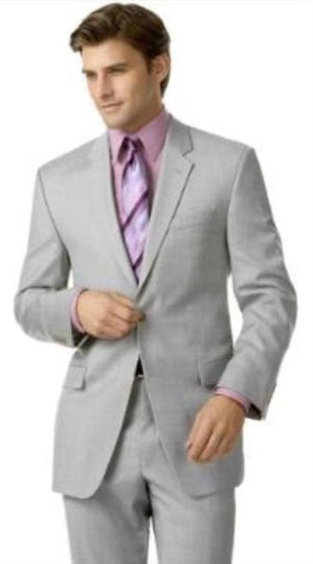 Silver Double Vent Suit | 2 Button Fully Lined jacket