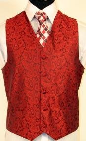 Mens Red Vest