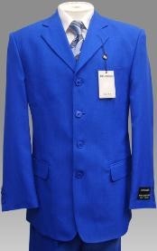 Bright blue suit