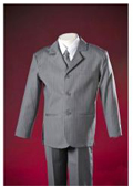 Grey Pinstripe Custom Suit
