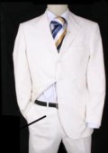 Mens White Designer Suit