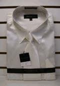 Mens Cream Sating Shirt