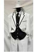 White With Black Gangster Suit