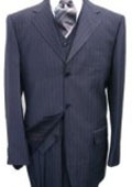 Navy blue pinstripe suits