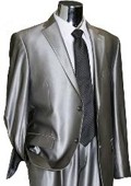Silver sharkskin suit