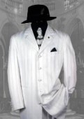  White Pinstripe Suit