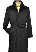 Black Single Breasted Trench Coat