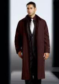 Mens Brown Polyester Trench Coat