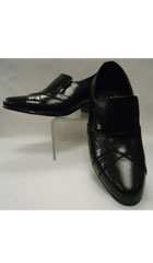  Black Leather Cuban Heel
