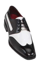 two tone wingtip shoes