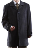 Men's Single Breasted Charcoal coat